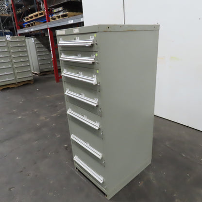 Stanley Vidmar 7 Drawer Small Parts Tools Storage Shop Cabinet 22.5" x 28" x 59"