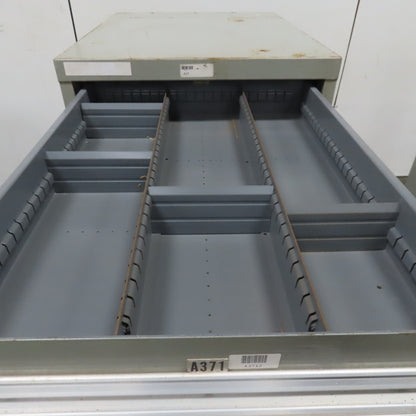 Stanley Vidmar 7 Drawer Small Parts Tools Storage Shop Cabinet 22.5" x 28" x 59"