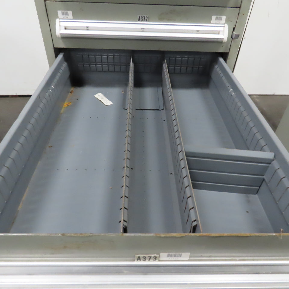 Stanley Vidmar 7 Drawer Small Parts Tools Storage Shop Cabinet 22.5" x 28" x 59"