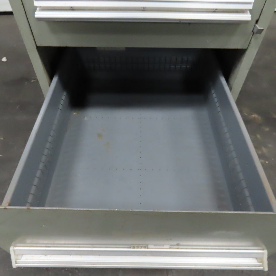 Stanley Vidmar 7 Drawer Small Parts Tools Storage Shop Cabinet 22.5" x 28" x 59"