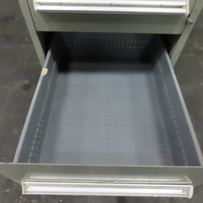 Stanley Vidmar 7 Drawer Small Parts Tools Storage Shop Cabinet 22.5" x 28" x 59"