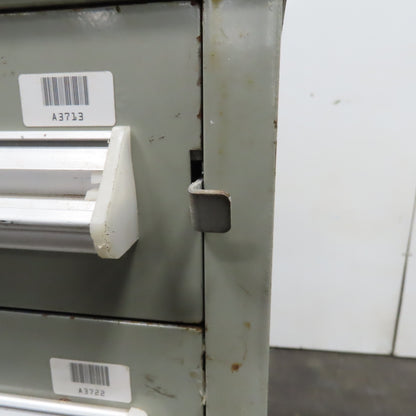 Stanley Vidmar 7 Drawer Small Parts Tools Storage Shop Cabinet 22.5" x 28" x 59"