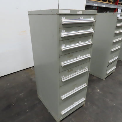 Stanley Vidmar 7 Drawer Small Parts Tools Storage Shop Cabinet 22.5" x 28" x 59"