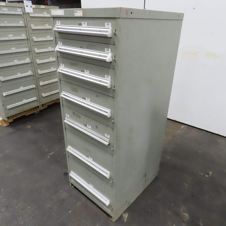 Stanley Vidmar 7 Drawer Small Parts Tools Storage Shop Cabinet 22.5" x 28" x 59"