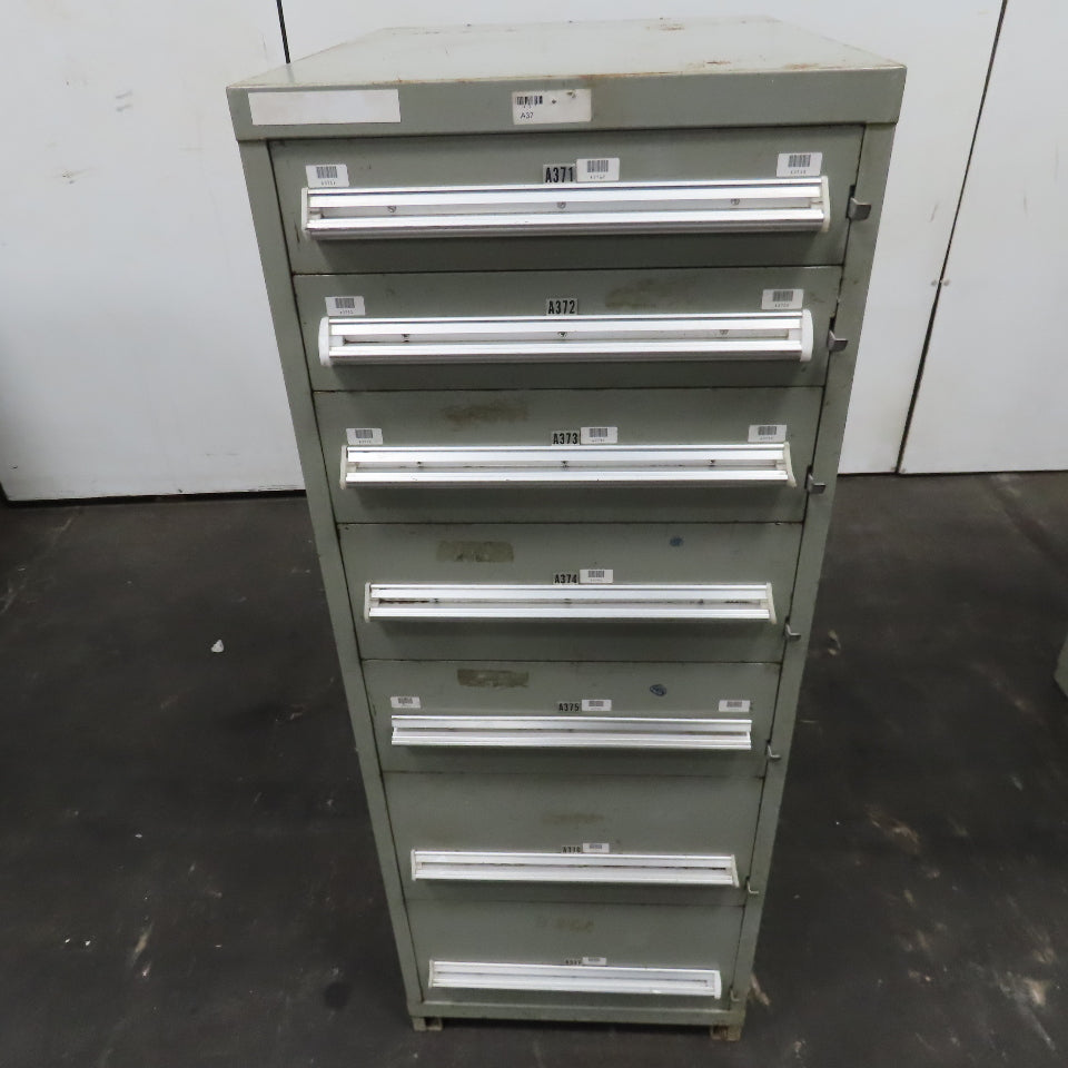Stanley Vidmar 7 Drawer Small Parts Tools Storage Shop Cabinet 22.5" x 28" x 59"