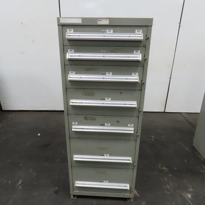 Stanley Vidmar 7 Drawer Small Parts Tools Storage Shop Cabinet 22.5" x 28" x 59"