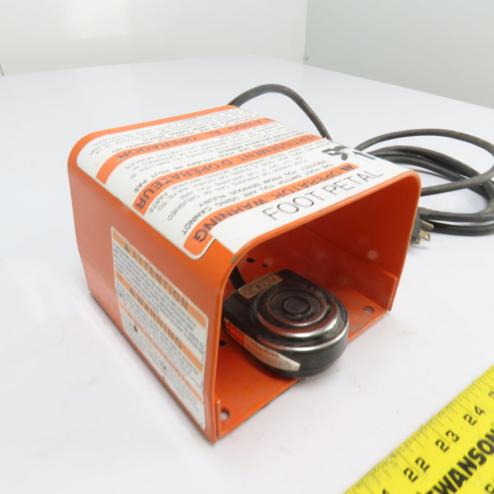 Linemaster 522-B14 491-SC3 10A 125VAC 1/2HP Foot Pedal Switch W/ Guard NEMA 1