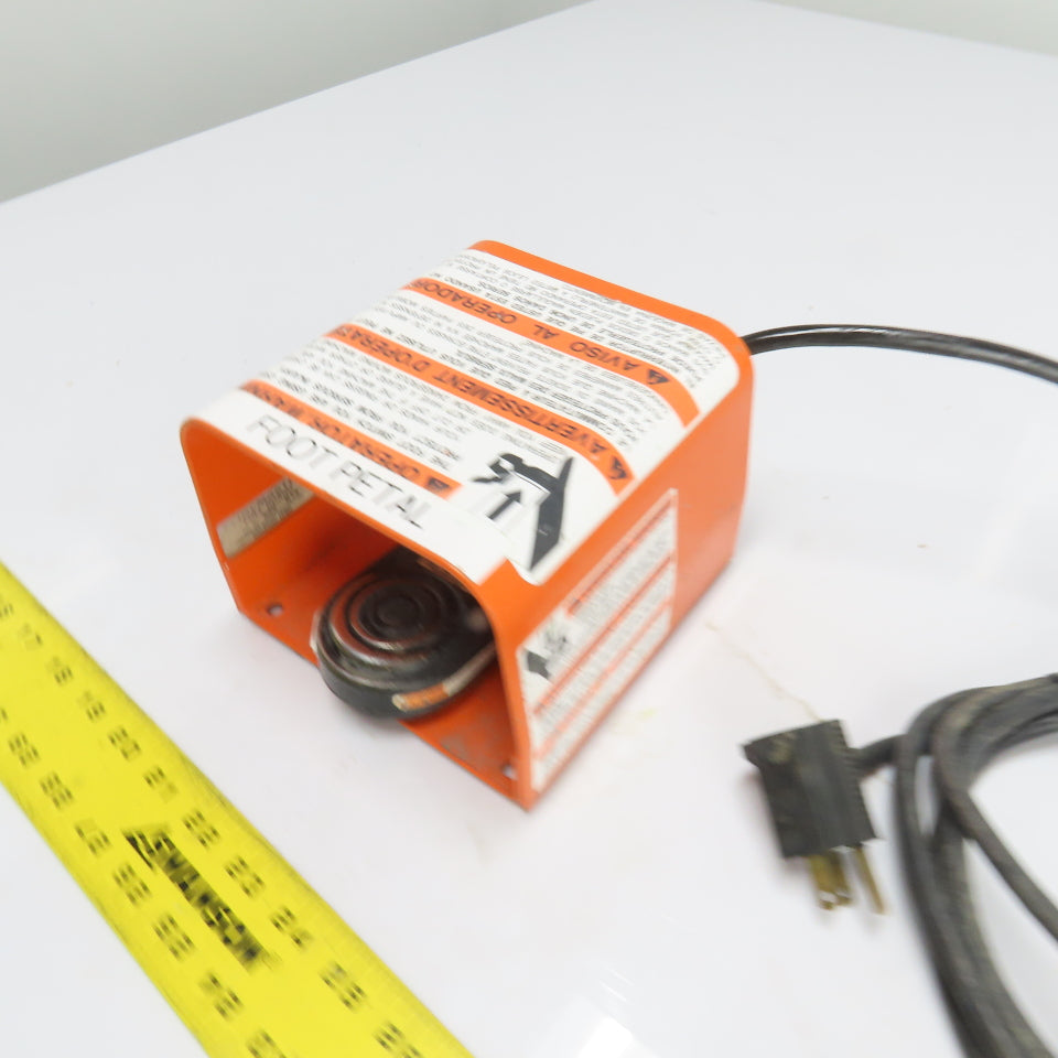 Linemaster 522-B14 491-SC3 10A 125VAC 1/2HP Foot Pedal Switch W/ Guard NEMA 1