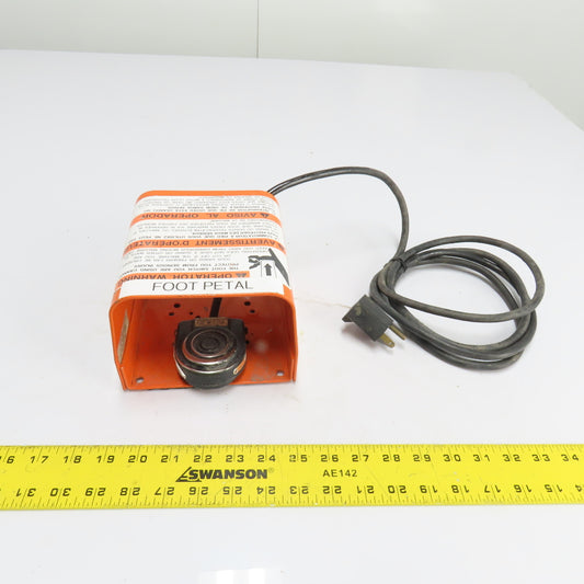 Linemaster 522-B14 491-SC3 10A 125VAC 1/2HP Foot Pedal Switch W/ Guard NEMA 1