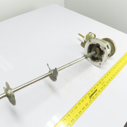 Gast 6AM-NRV-11A Air Motor 4HP W/ Propeller Mixing Shaft Tested