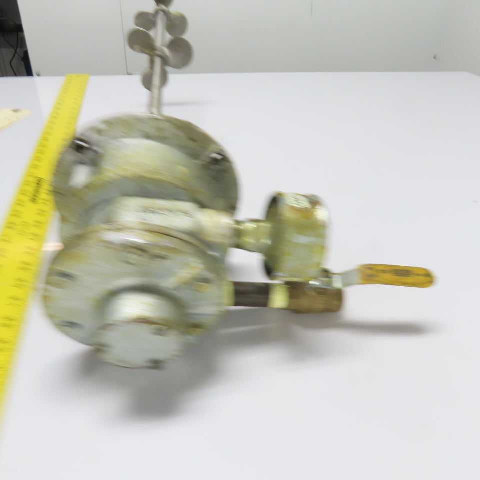 Gast 6AM-NRV-11A Air Motor 4HP W/ Propeller Mixing Shaft Tested