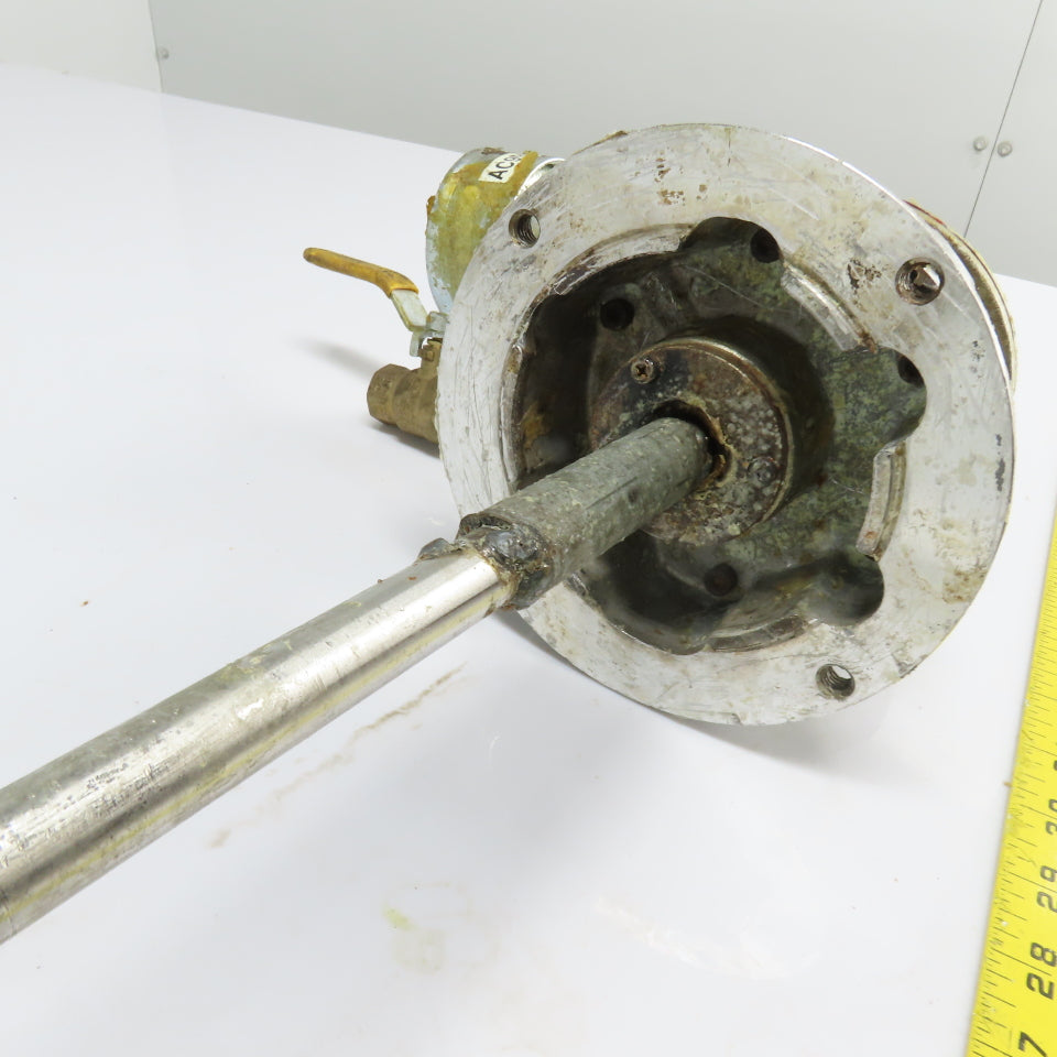 Gast 6AM-NRV-11A Air Motor 4HP W/ Propeller Mixing Shaft Tested