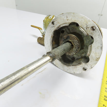 Gast 6AM-NRV-11A Air Motor 4HP W/ Propeller Mixing Shaft Tested