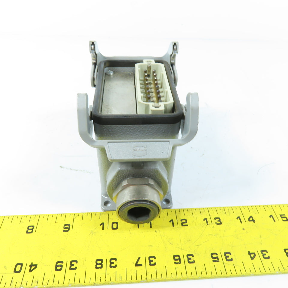 Harting Han 16A-M Industrial Heavy Duty Connector Base with 16-Pin Male Insert