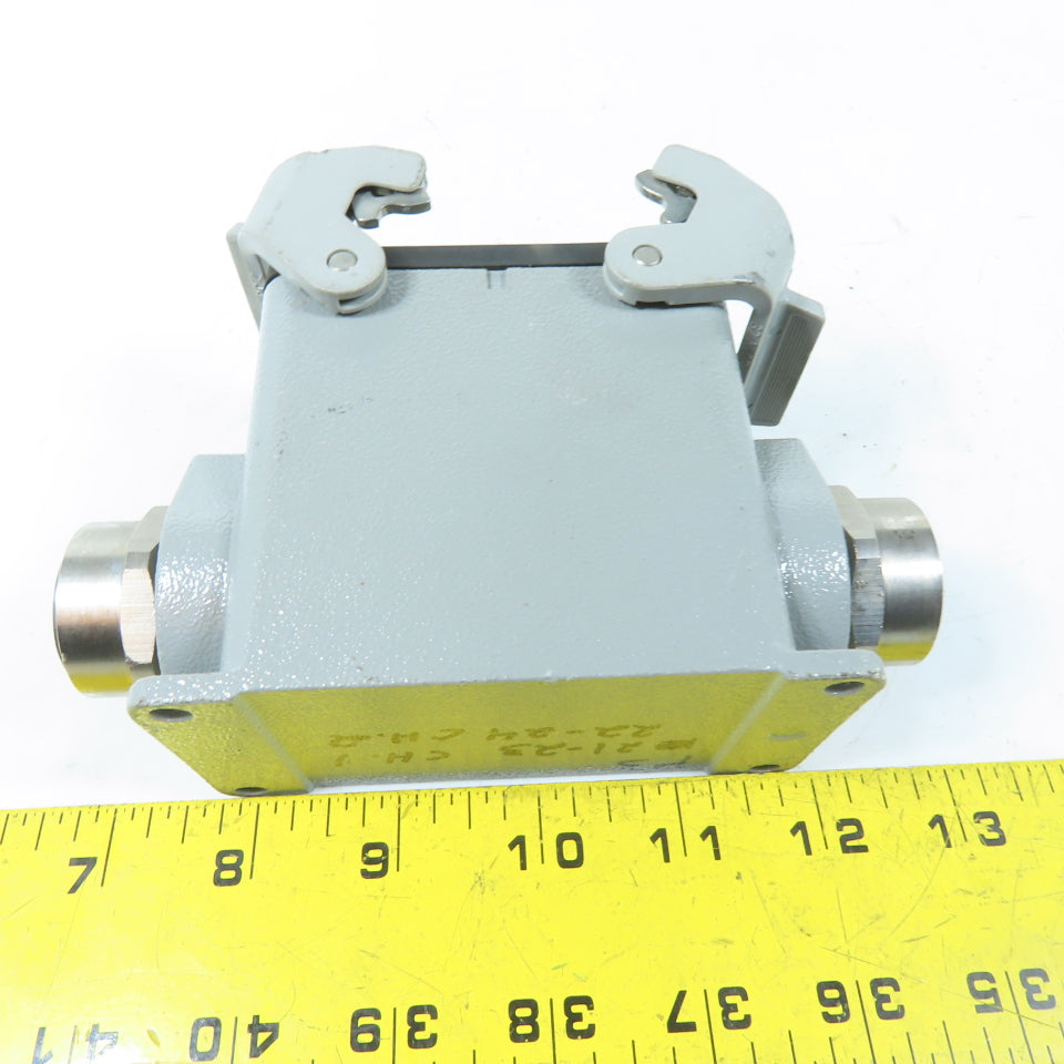 Harting Han 16A-M Industrial Heavy Duty Connector Base with 16-Pin Male Insert