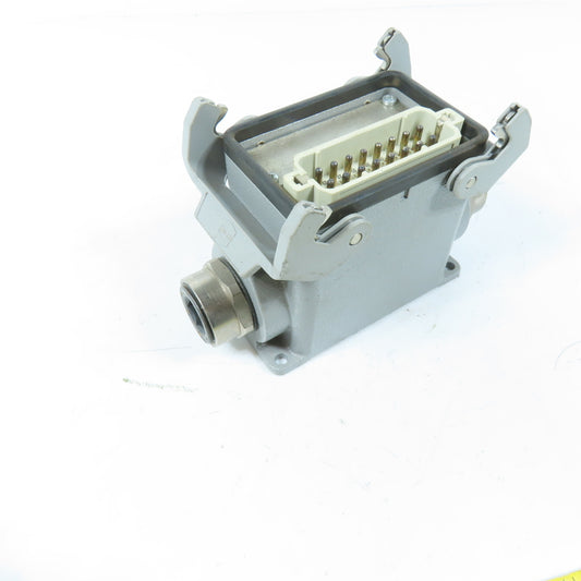 Harting Han 16A-M Industrial Heavy Duty Connector Base with 16-Pin Male Insert