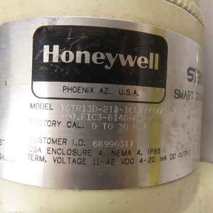 Honeywell YSTR13D-21A-1C0 ST3000 Transmitter 0-30 PSI 11-42VDC W/Diaphragm Seals