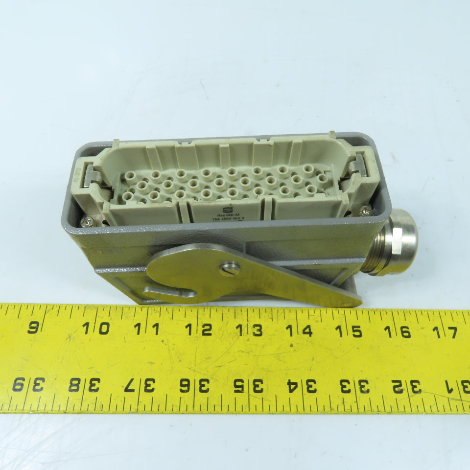 Harting Han 64D-M Industrial Heavy Duty Connector Hood with 64-Pin Male Insert