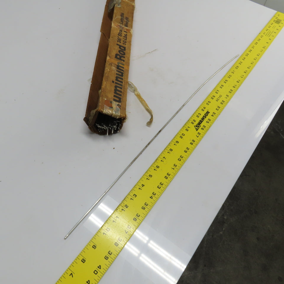 Aluminum Rods 36" Straight Lengths 3.5+ Lbs. 0.1" OD