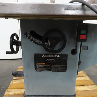Delta 34-806 10" Unisaw 5HP 230/460V 3Ph 3450RPM Tilting Arbor Table Saw
