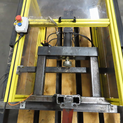 Custom Power Pneumatic Air Press Assembly 10" Stroke W/ Safety Guard Enclosure