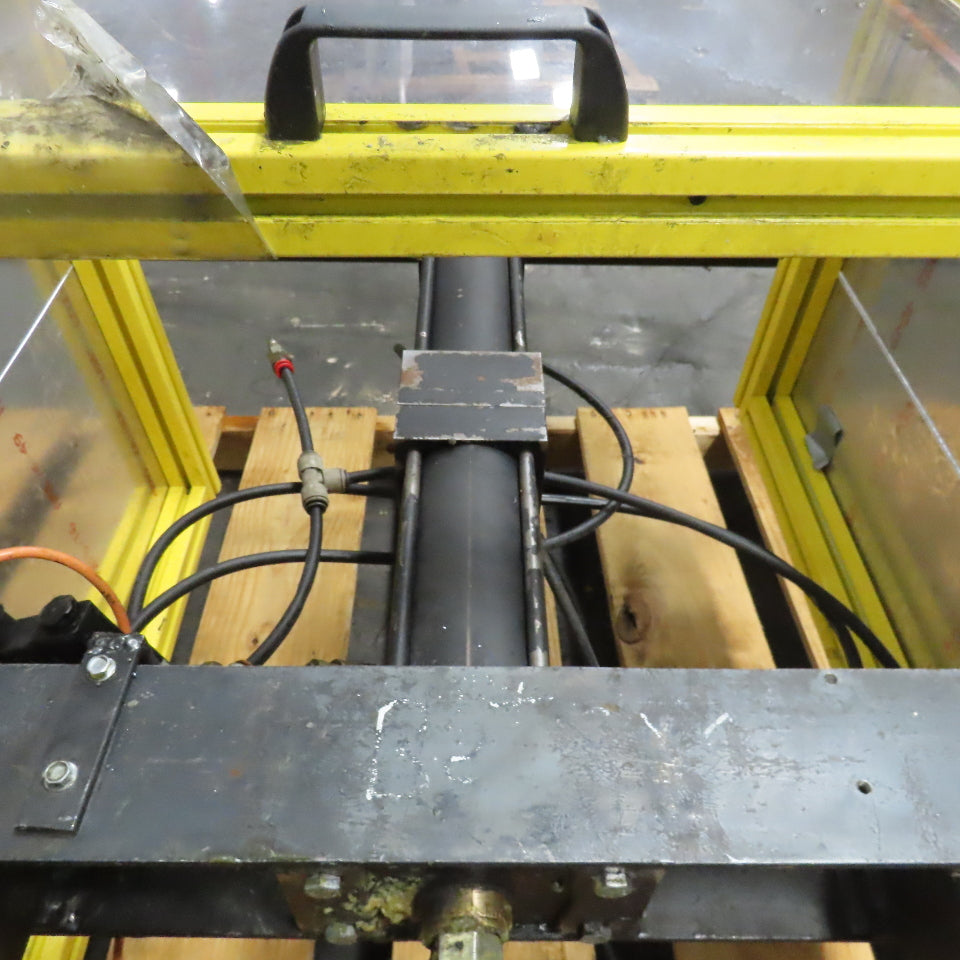 Custom Power Pneumatic Air Press Assembly 10" Stroke W/ Safety Guard Enclosure