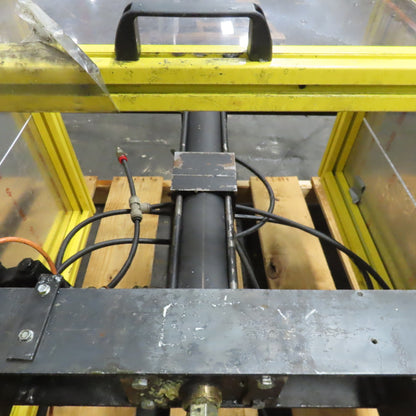 Custom Power Pneumatic Air Press Assembly 10" Stroke W/ Safety Guard Enclosure