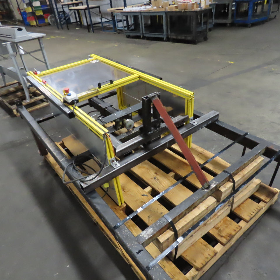 Custom Power Pneumatic Air Press Assembly 10" Stroke W/ Safety Guard Enclosure