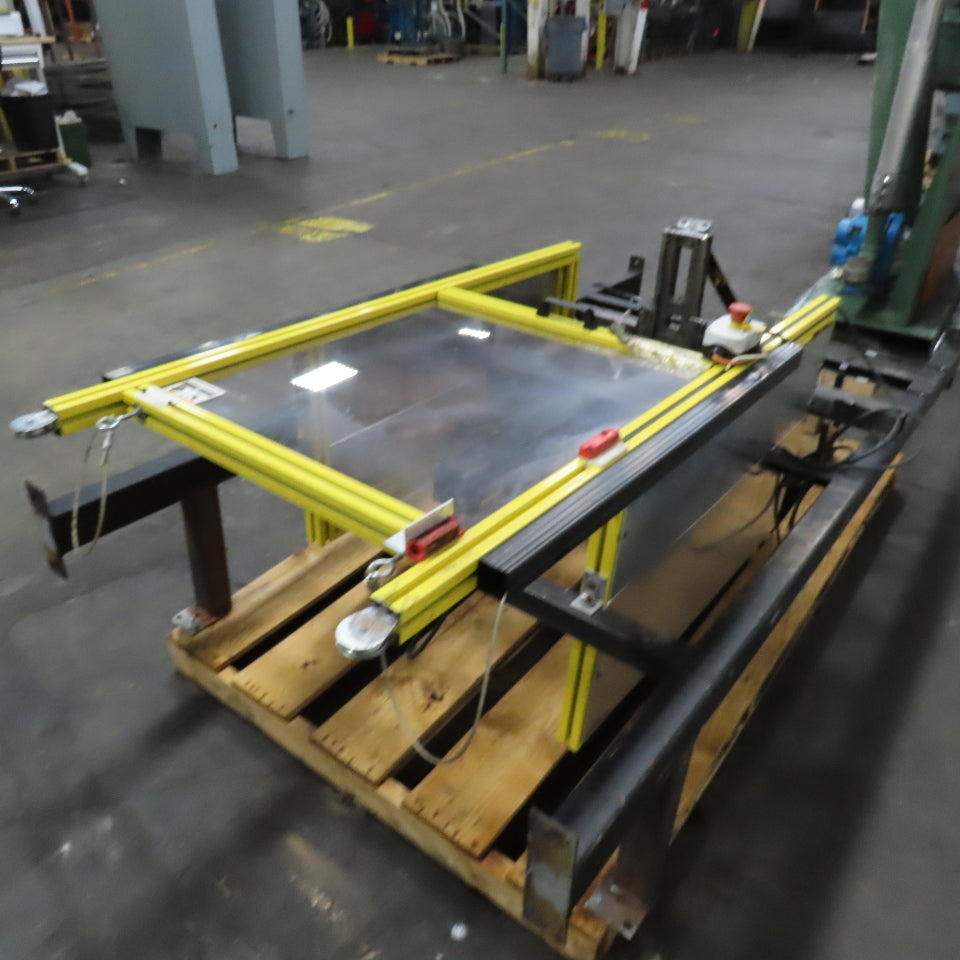 Custom Power Pneumatic Air Press Assembly 10" Stroke W/ Safety Guard Enclosure