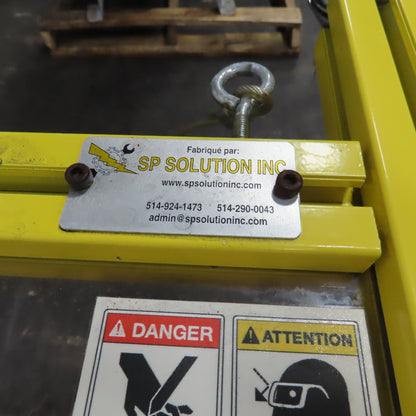Custom Power Pneumatic Air Press Assembly 10" Stroke W/ Safety Guard Enclosure