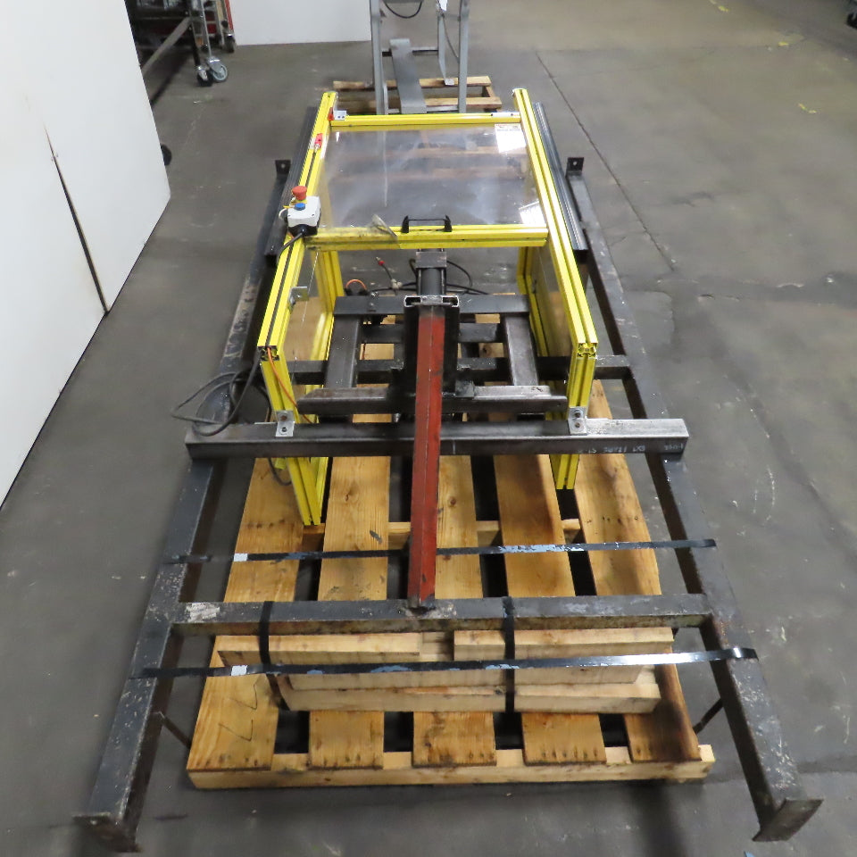 Custom Power Pneumatic Air Press Assembly 10" Stroke W/ Safety Guard Enclosure