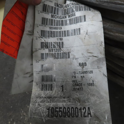 17.5mm .688" Cold Heading Quality (CHQ) Steel Wire Coil 1085 Grade 2000+LBS