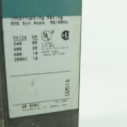 GE THED136020 20A 3-Pole Hi-Break Circuit Breaker 600VAC 250VDC