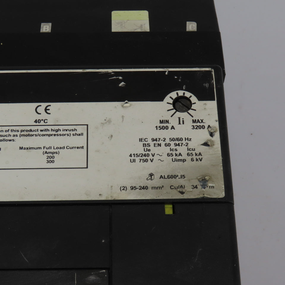 Square D LC36300 300A 3-Pole 600V Molded Case Circuit Breaker
