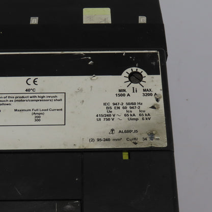 Square D LC36300 300A 3-Pole 600V Molded Case Circuit Breaker