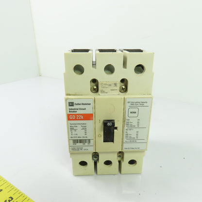 Cutler-Hammer GD3060 60A 3-Pole Industrial Circuit Breaker 480VAC