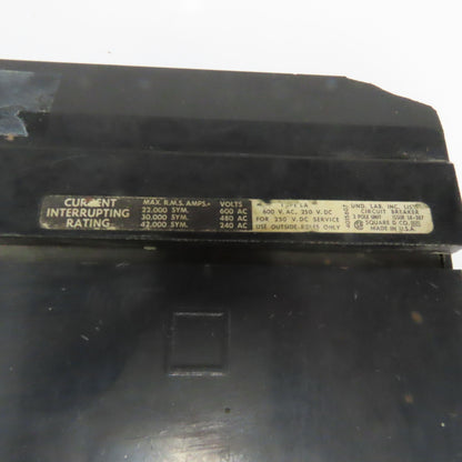 Square D LAB36300 300A 3-Pole Type LA Circuit Breaker 600VAC 250VDC