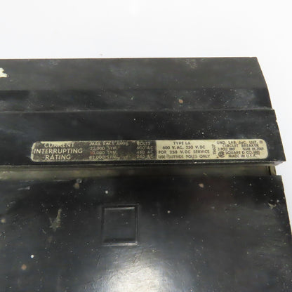 Square D LA36400 400A 3-Pole Molded Case Circuit Breaker 600VAC 250VDC