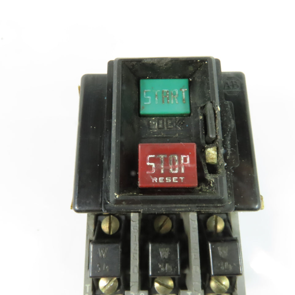 Allen-Bradley 609-AOW Size 0 3-Pole 3Ph Manual Motor Starter 600V Ser G