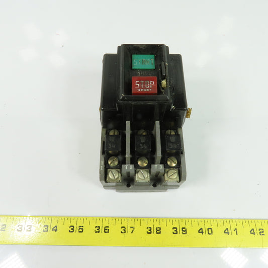 Allen-Bradley 609-AOW Size 0 3-Pole 3Ph Manual Motor Starter 600V Ser G