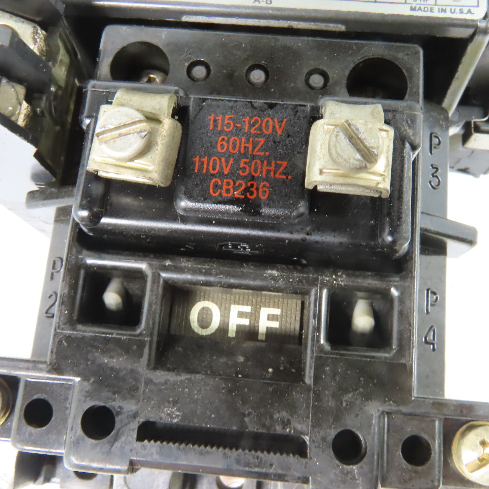 Allen-Bradley 500-BOD940 NEMA Size 1 Motor Starter Contactor 115-120V Coil