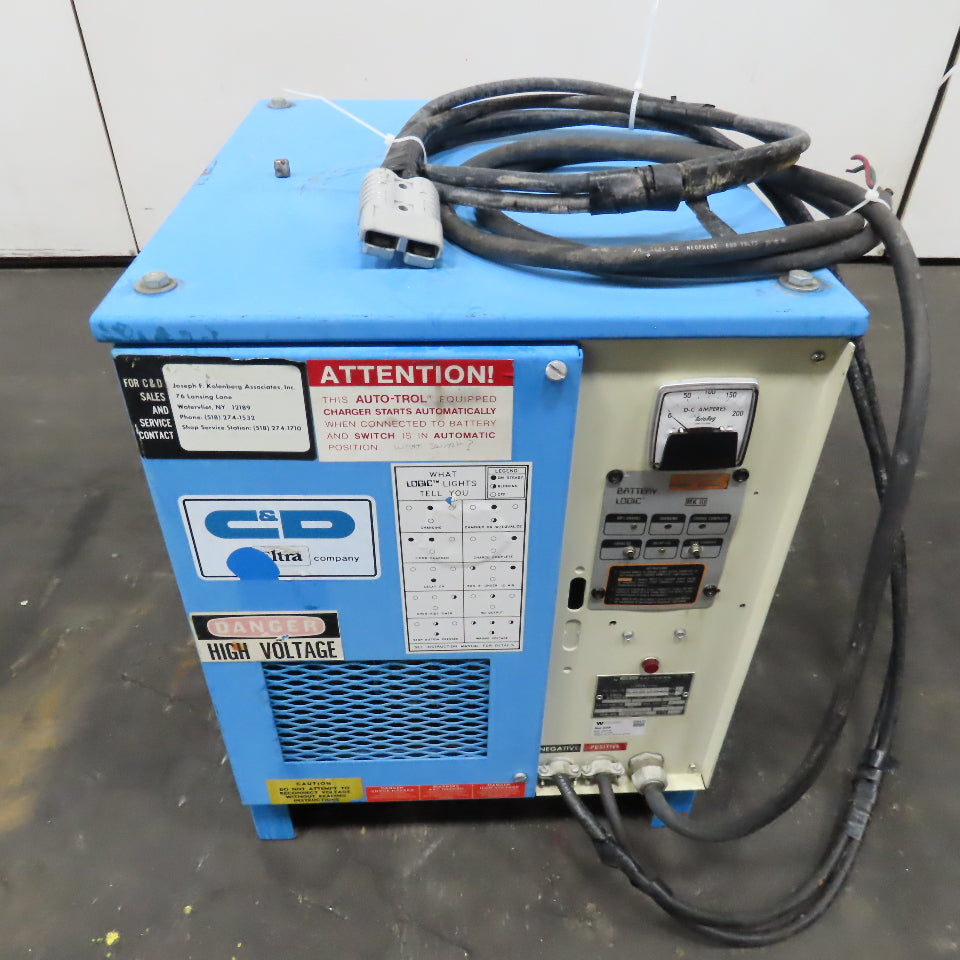 C&D ER6C/E70D 12V Forklift Battery Charger 70A 1Ph 208/240/480V 375-399AH 6Cell