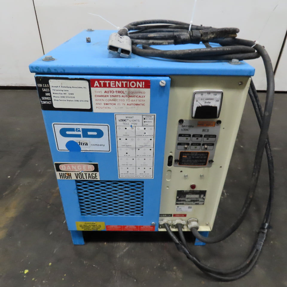 C&D ER6C/E70D 12V Forklift Battery Charger 70A 1Ph 208/240/480V 375-399AH 6Cell