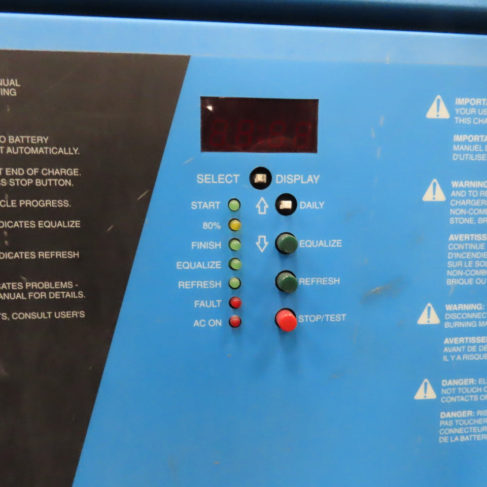 Yuasa GTS-12-750 24V Forklift Battery Charger 120A 3Ph 208/240/480V 750AH 12Cell