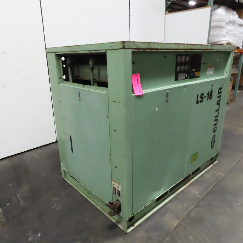 Sullair 16BS-75H ACAC LS-16 75HP Rotary Screw Air Compressor 3Ph 480V Tested