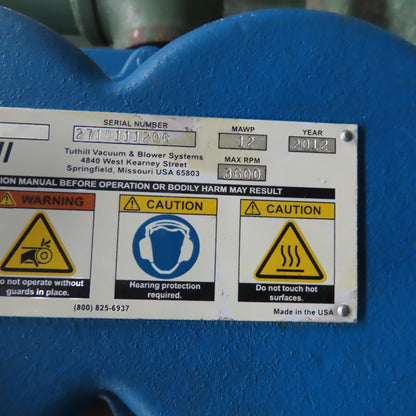 Process Control Corp. VE10EBXN Rotary Lobe Positive Displacement Blower 10HP 3Ph