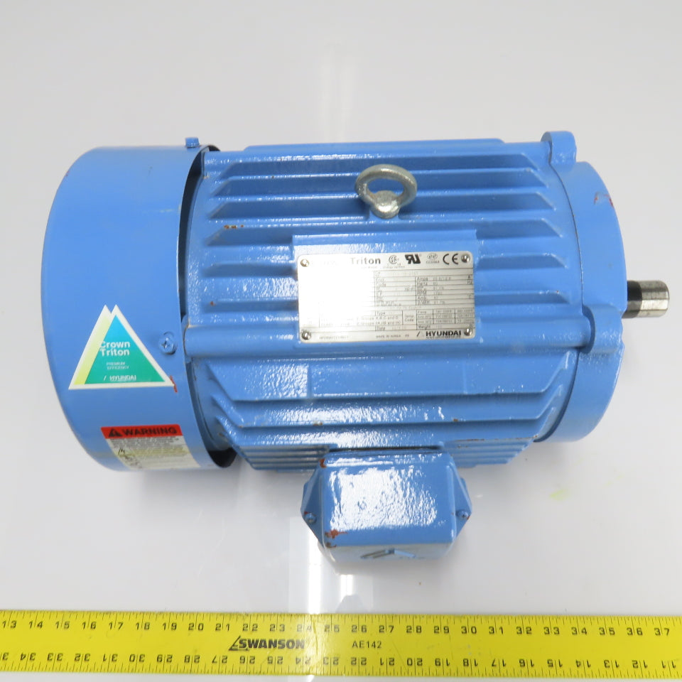 Hyundai HKS215SR235R 10HP AC Electric Motor 230/460V 3Ph 215T Frame 1760RPM