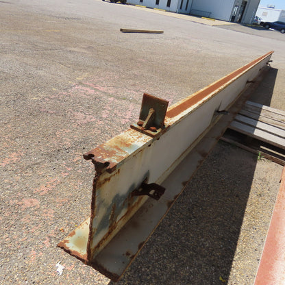 3-1/4" x 16" Tall I-Beam Monorail Overhead Hoist Rail Underhung 24' Long Section