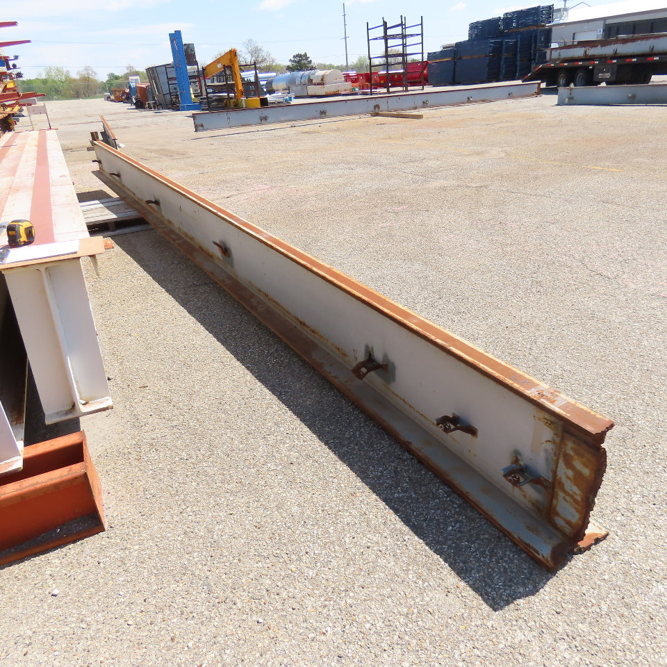 3-1/4" x 16" Tall I-Beam Monorail Overhead Hoist Rail Underhung 24' Long Section