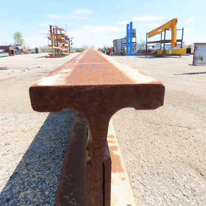 3-1/4" x 16" Tall I-Beam Monorail Overhead Hoist Rail Underhung 19' Long Section